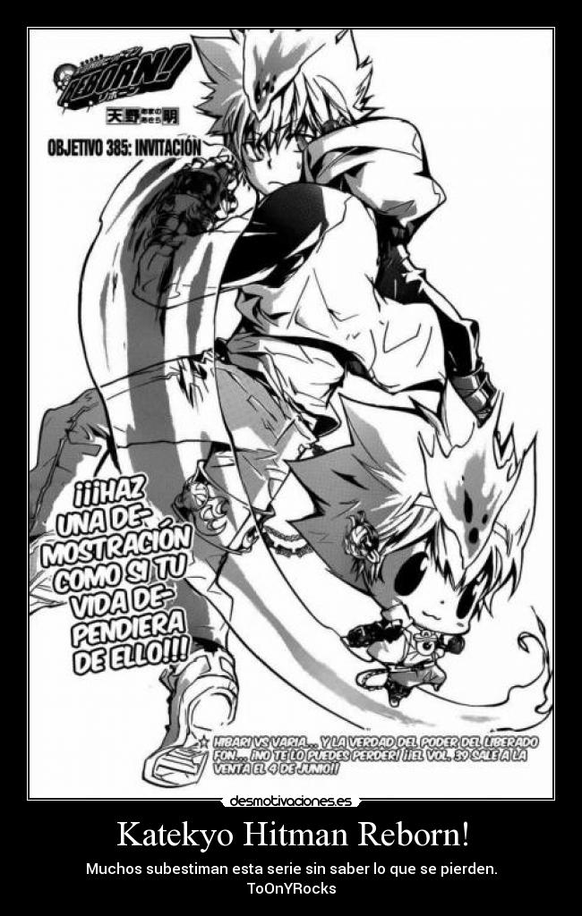 Katekyo Hitman Reborn! - Muchos subestiman esta serie sin saber lo que se pierden.
ToOnYRocks