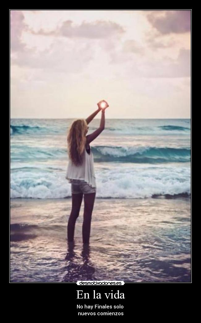 carteles vida vida hay finales solo nuevos comienzos desmotivaciones