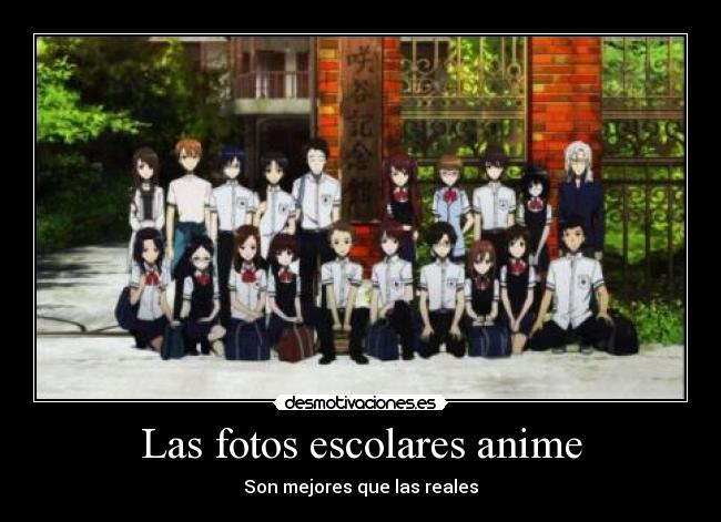 Las fotos escolares anime -