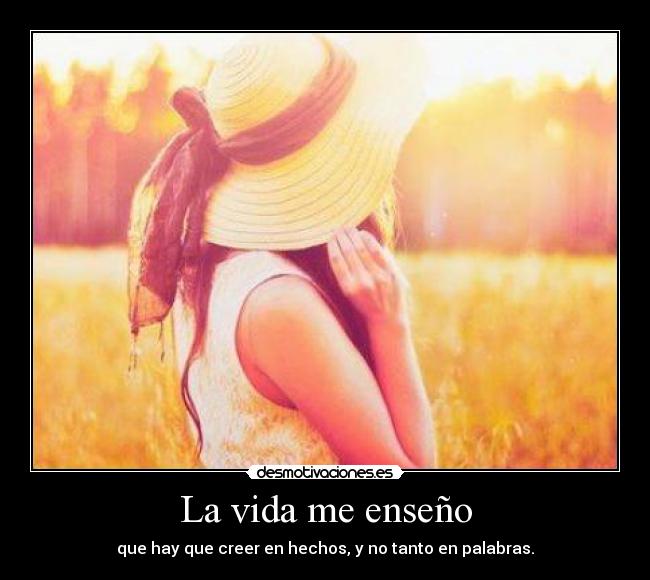 La vida me enseño -