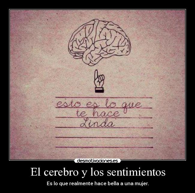 El cerebro y los sentimientos - Es lo que realmente hace bella a una mujer.
