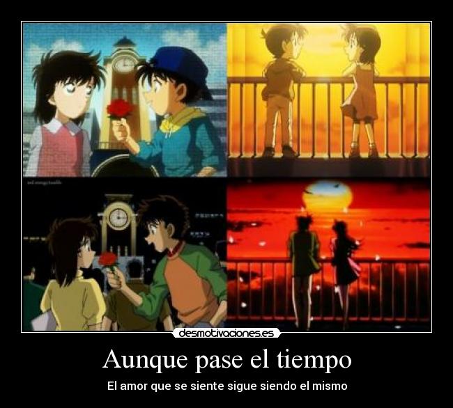 carteles klanotaku anime detective conan shinichi ran kaito aoko desmotivaciones