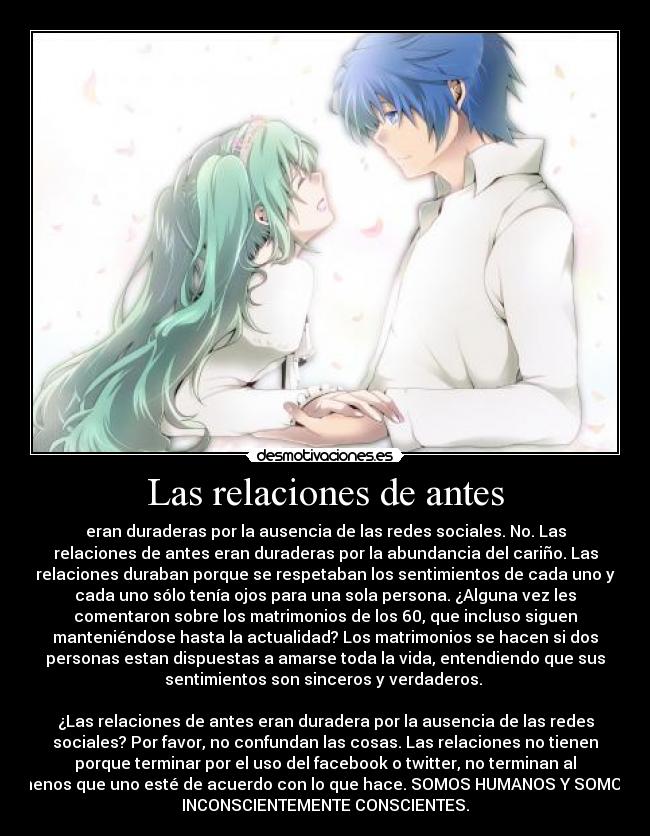 Las relaciones de antes - 