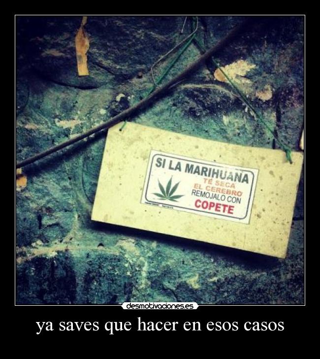carteles marihuana copete cerebro desmotivaciones