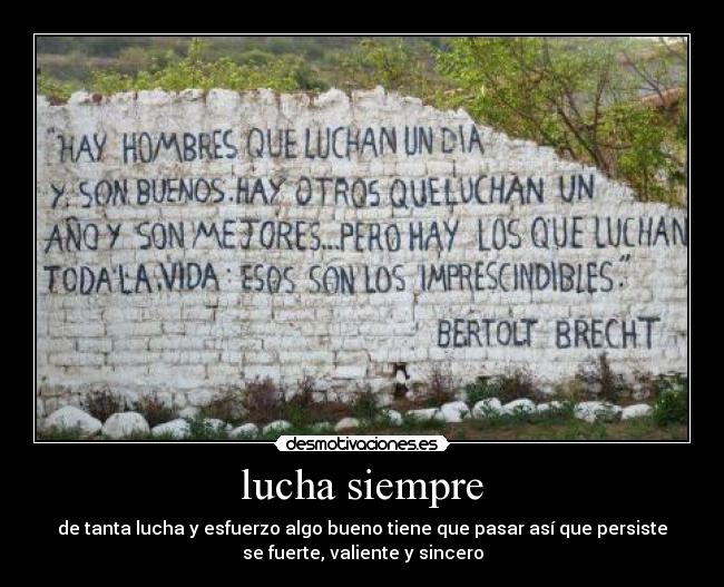 lucha siempre Desmotivaciones
