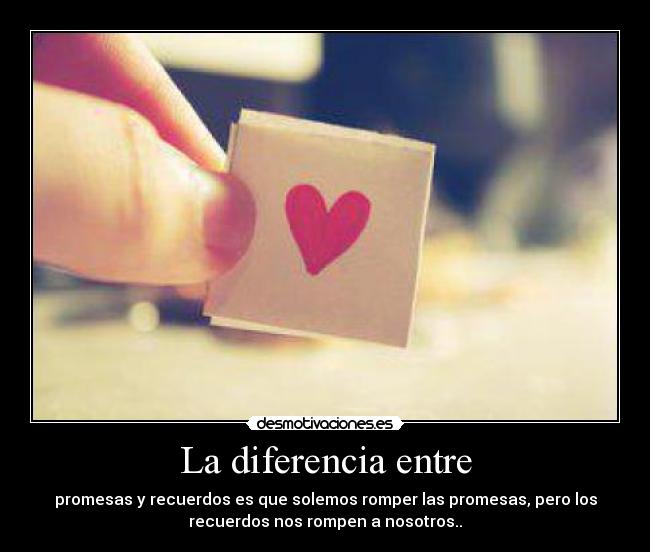 La diferencia entre -