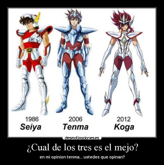 ¿Cual de los tres es el mejo? - en mi opinion tenma... ustedes que opinan?