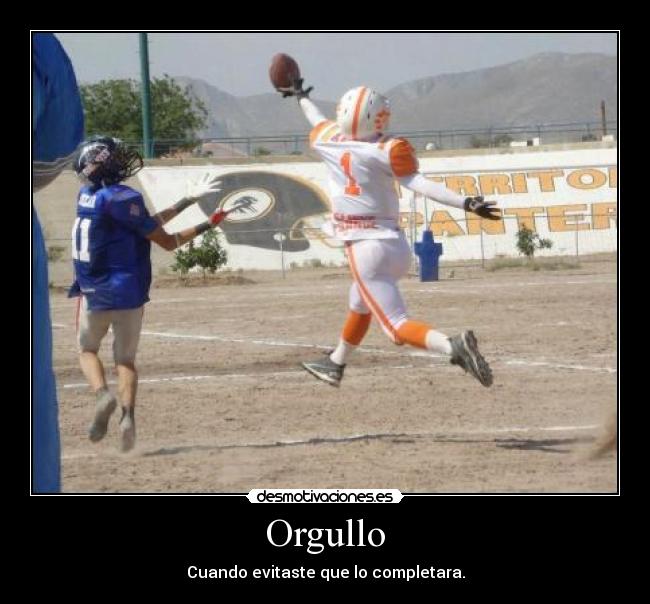 Orgullo - Cuando evitaste que lo completara.