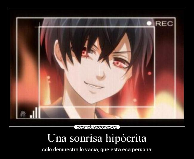 carteles sonrisa anime kuroshitsuji sonrisa hipocrita falsa desmotivaciones