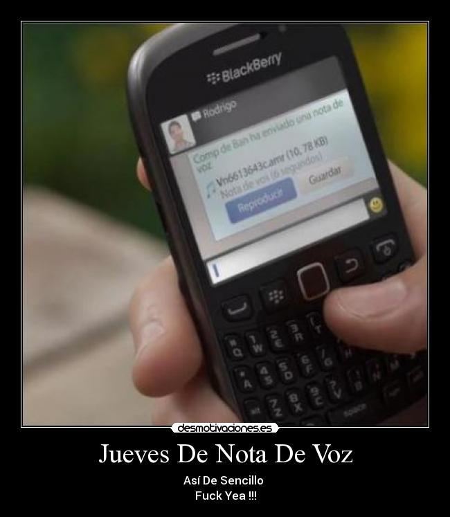 Jueves De Nota De Voz - 