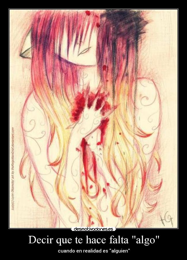 carteles anime elfen lied lucy alguien falta desmotivaciones