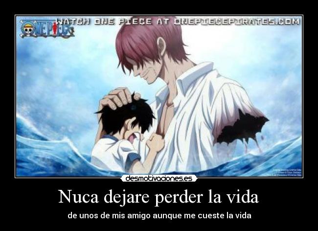 Nuca dejare perder la vida -