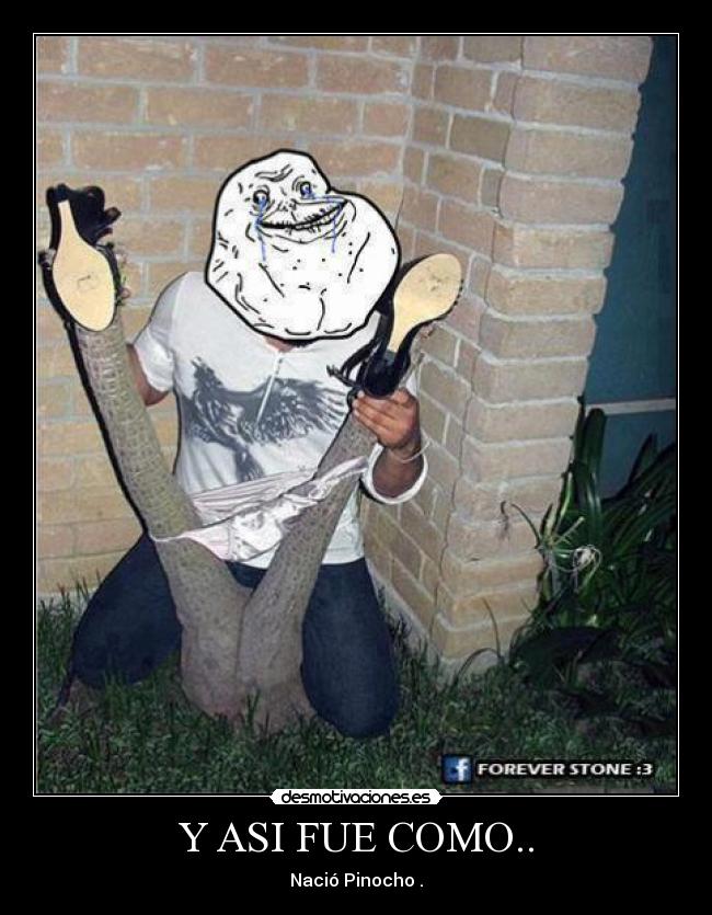 Y ASI FUE COMO.. - Nació Pinocho .