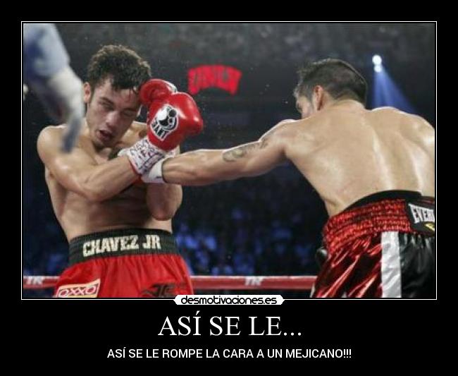 ASÍ SE LE... - ASÍ SE LE ROMPE LA CARA A UN MEJICANO!!!