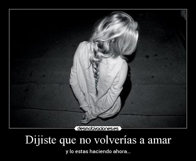 Dijiste que no volverías a amar -
