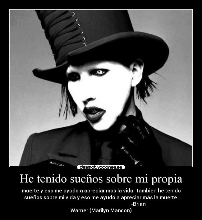 carteles marilyn manson muerte vida brian warner desmotivaciones