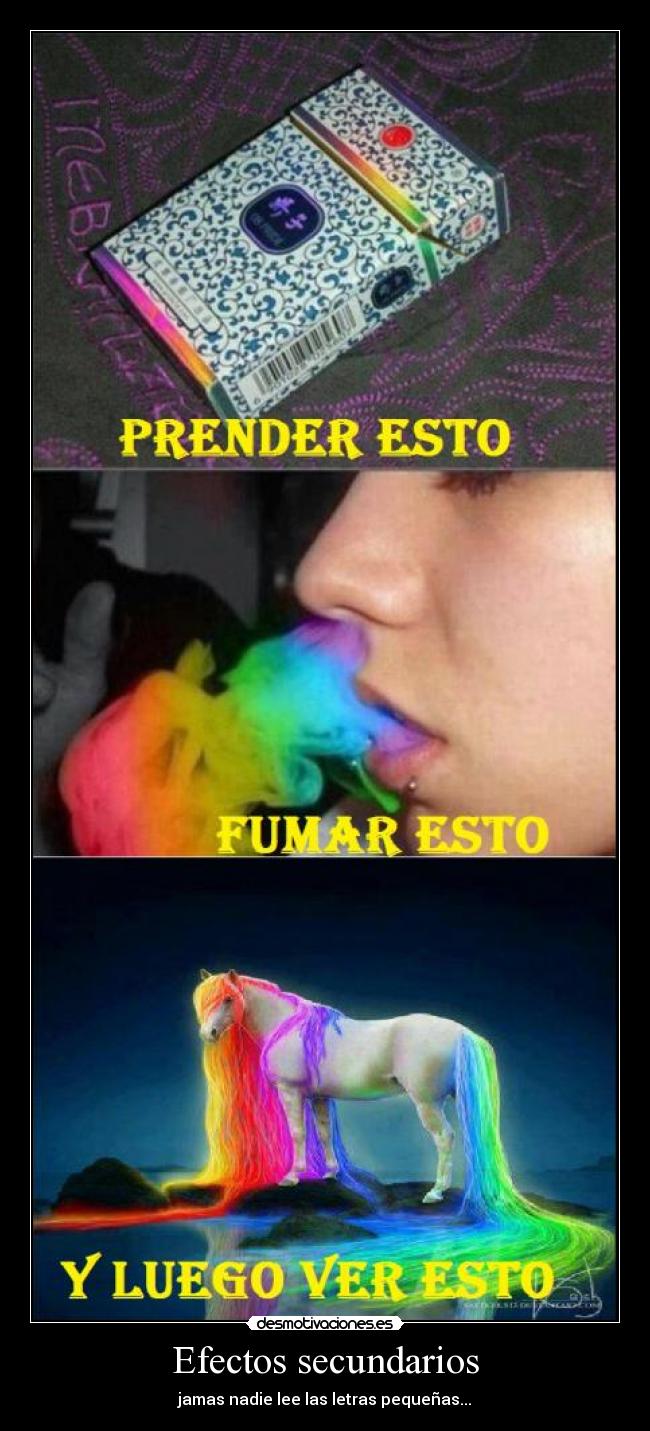 Efectos secundarios - jamas nadie lee las letras pequeñas...