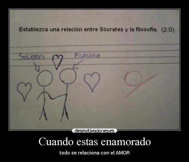 Cuando estas enamorado - todo se relaciona con el AMOR