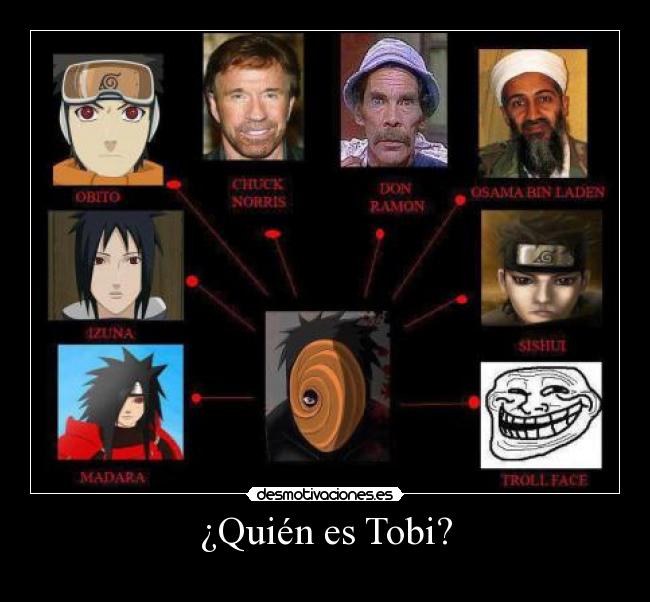 carteles naruto anime quien tobi desmotivaciones