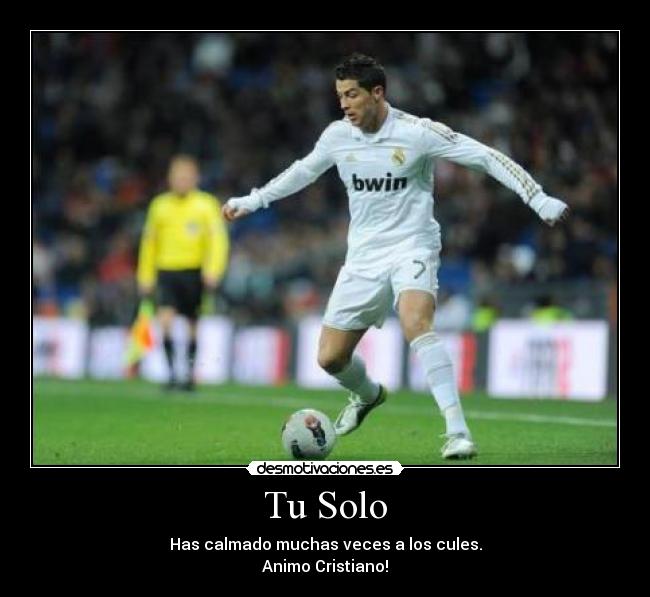 Tu Solo - Has calmado muchas veces a los cules.
Animo Cristiano!