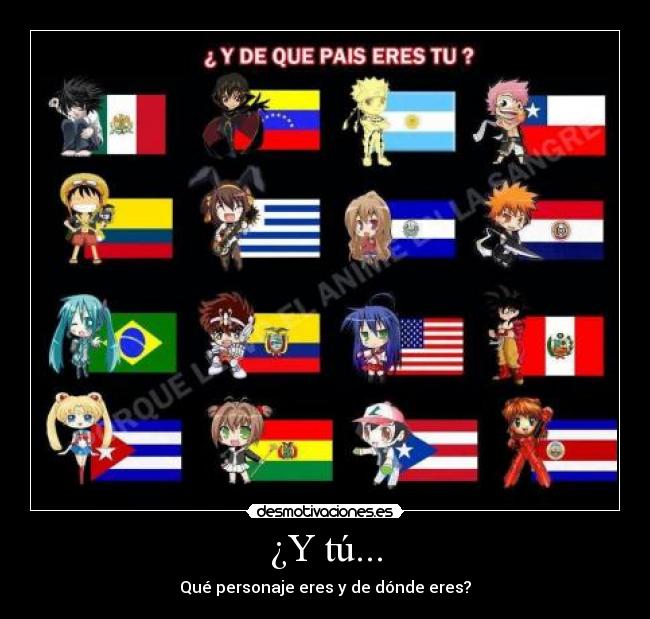 ¿Y tú... - Qué personaje eres y de dónde eres?