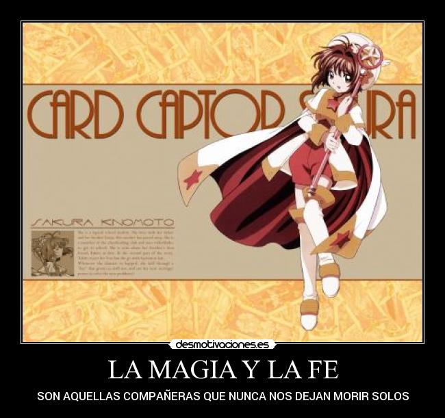 LA MAGIA Y LA FE - SON AQUELLAS COMPAÑERAS QUE NUNCA NOS DEJAN MORIR SOLOS