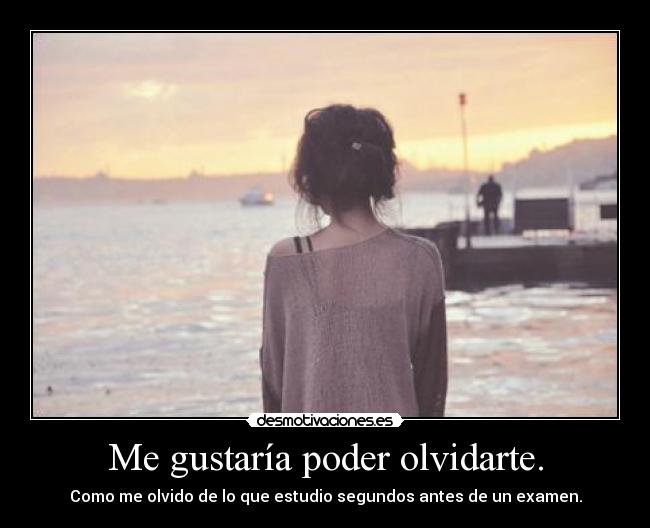 Me gustaría poder olvidarte. -