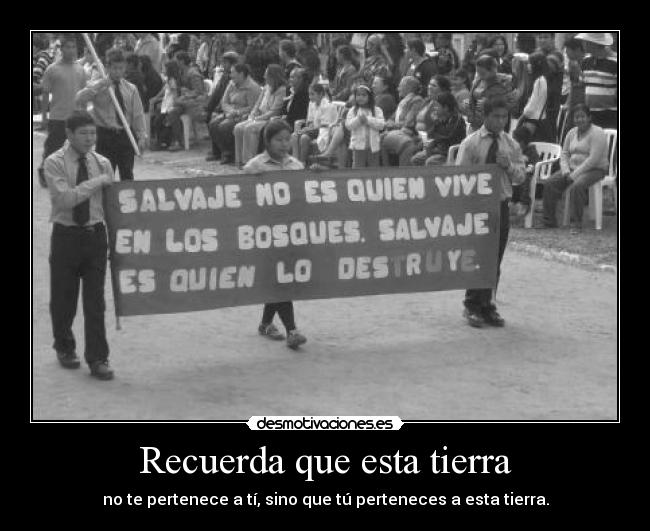 Recuerda que esta tierra - 