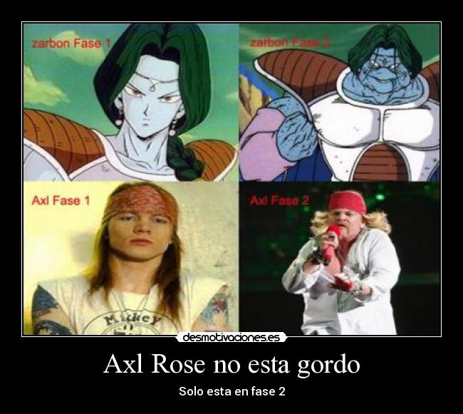 Axl Rose no esta gordo - Solo esta en fase 2