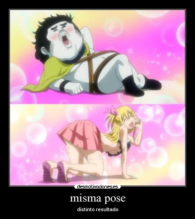 misma pose - distinto resultado