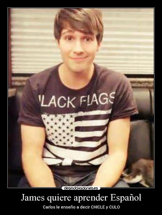 James quiere aprender Español - Carlos le enseño a decir CHICLE y CULO