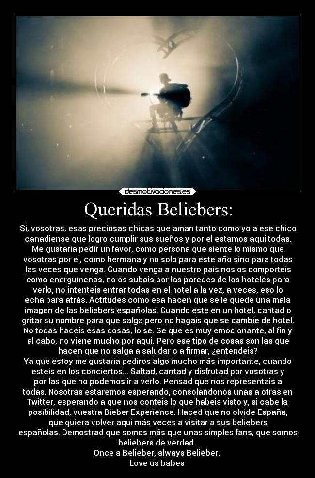 Queridas Beliebers: -