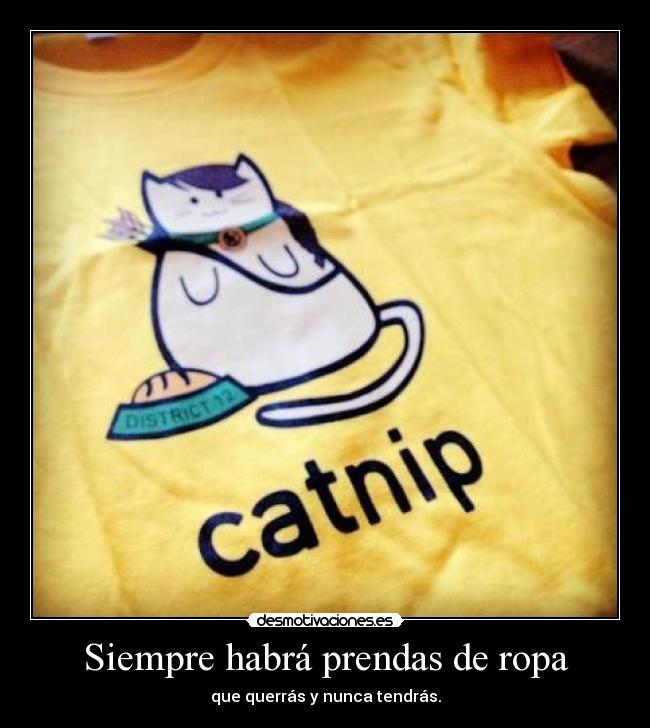 Siempre habrá prendas de ropa - que querrás y nunca tendrás.