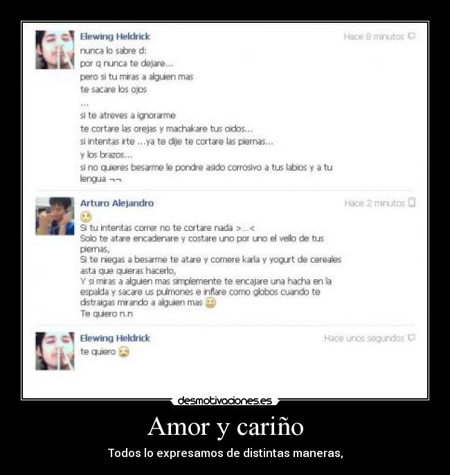 Amor y cariño - Todos lo expresamos de distintas maneras,
