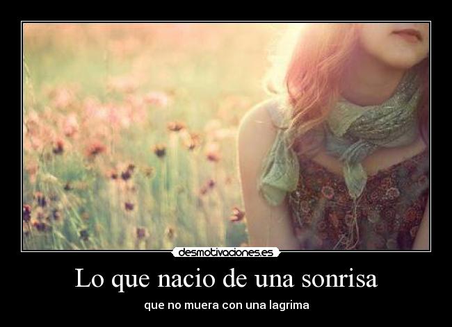 Lo que nacio de una sonrisa -
