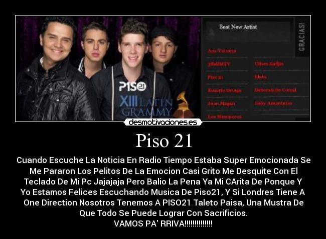 carteles piso21 latin grammy desmotivaciones