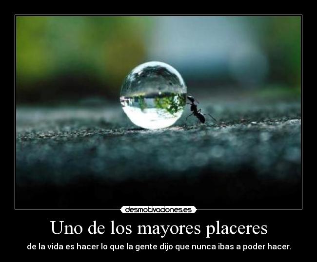 Uno de los mayores placeres - de la vida es hacer lo que la gente dijo que nunca ibas a poder hacer.