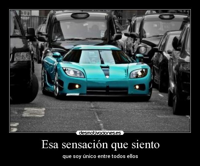 Esa sensación que siento - que soy único entre todos ellos