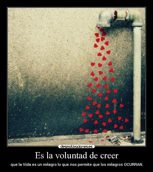 Es la voluntad de creer -