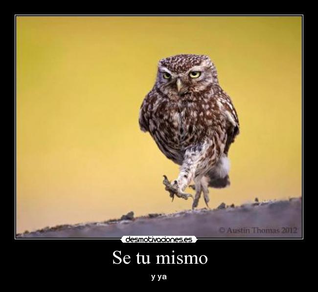 Se tu mismo - y ya