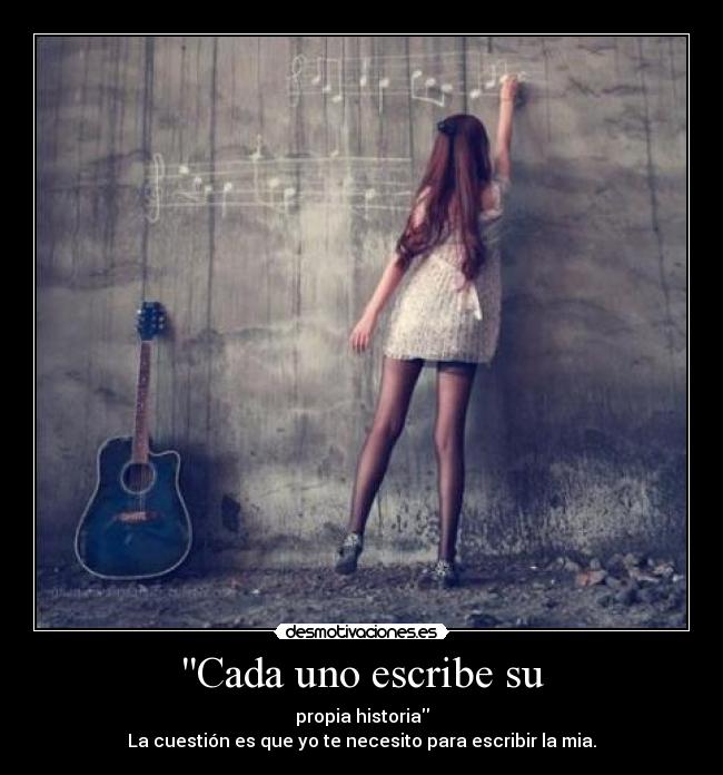 Cada uno escribe su - 