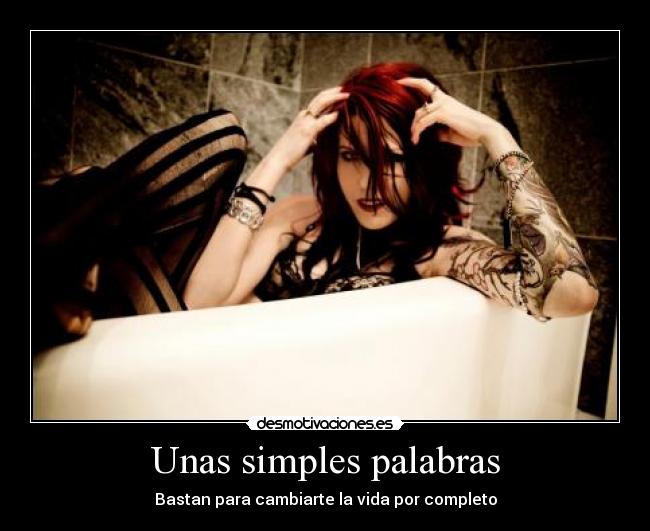 Unas simples palabras -