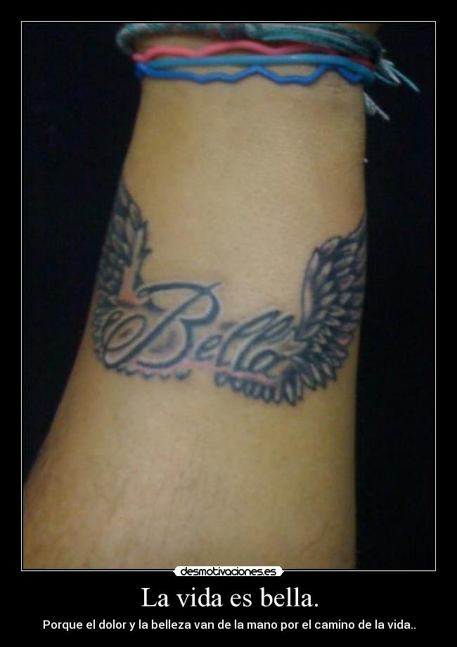 La vida es bella. - Porque el dolor y la belleza van de la mano por el camino de la vida..