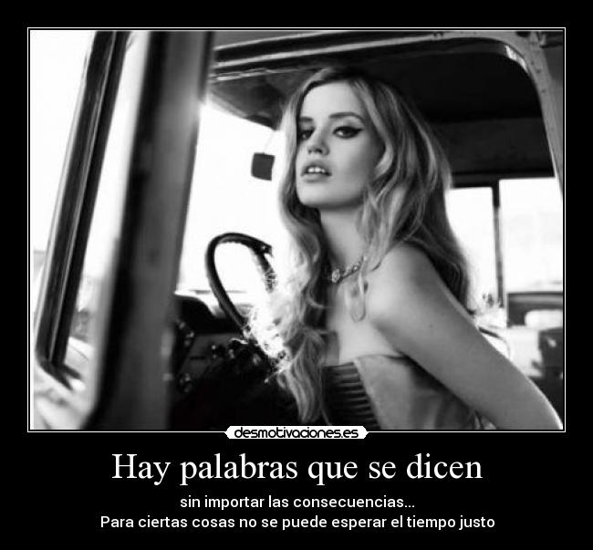 Hay palabras que se dicen -