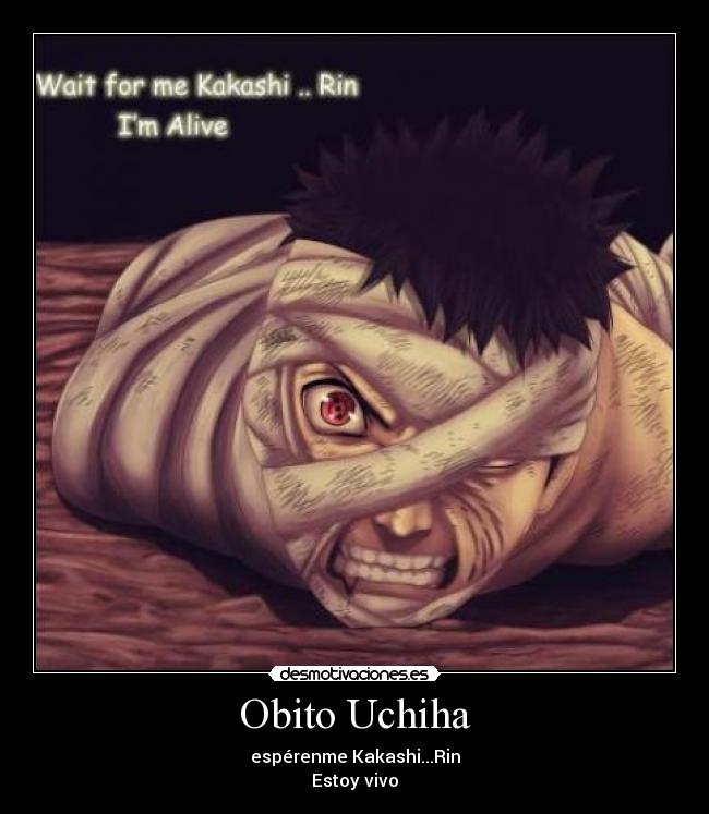 carteles obito uchiha anime naruto tobi desmotivaciones