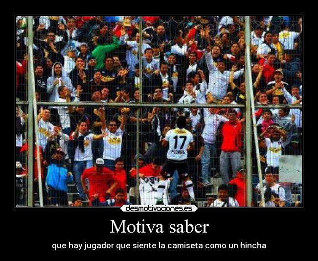 Motiva saber - que hay jugador que siente la camiseta como un hincha