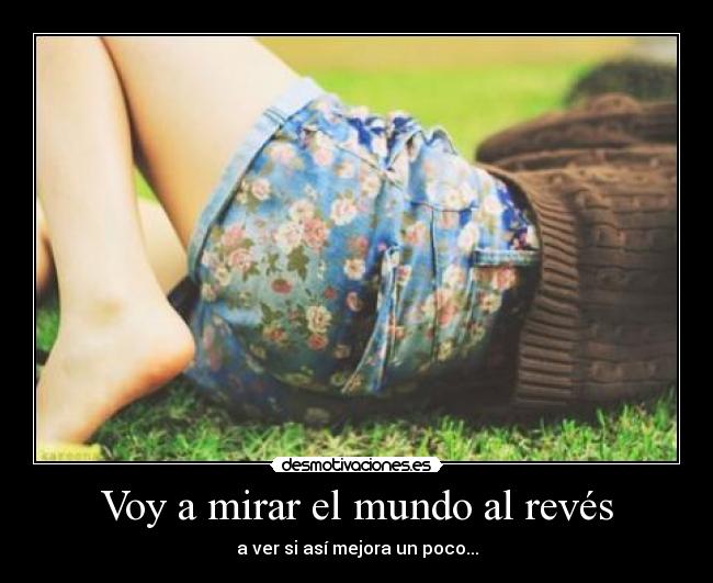 Voy a mirar el mundo al revés -