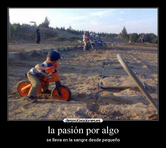 la pasión por algo - se lleva en la sangre desde pequeño