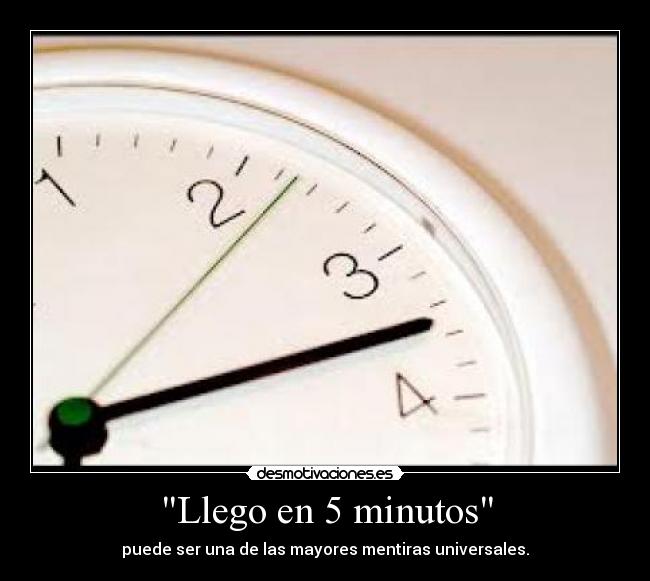 Llego en 5 minutos - 