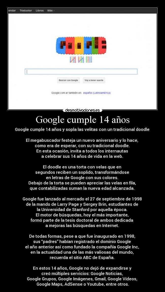 carteles google cumple anos desmotivaciones